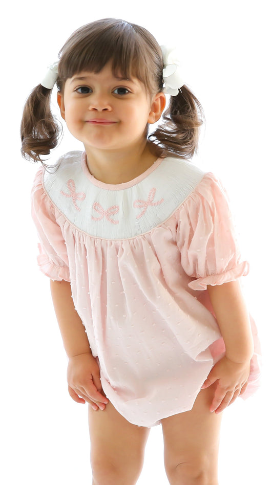 girls bubble, bow bubble, baby girls bow bubble, heirloom clothing, traditional clothing