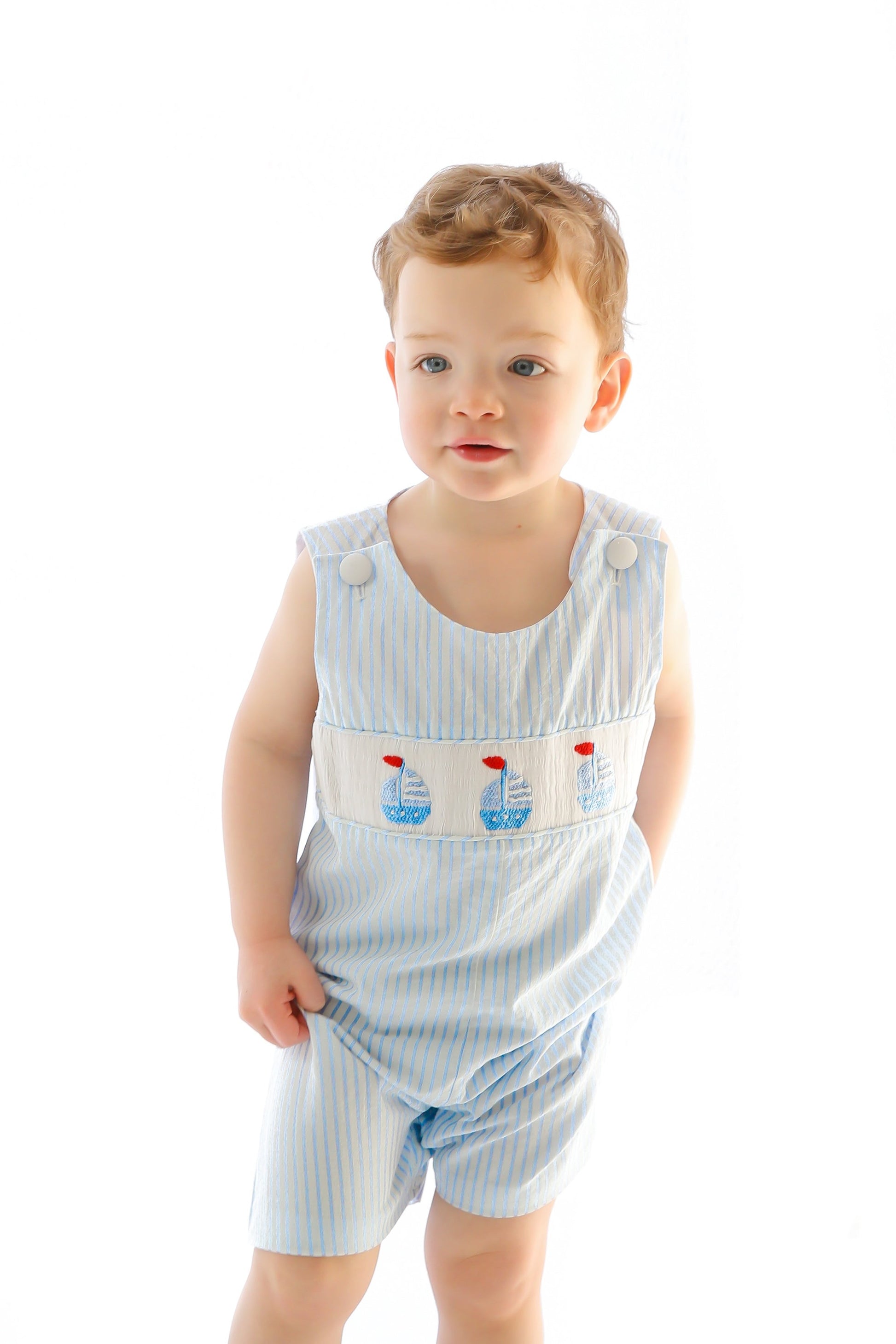 heirloom clothing, baby boy heirloom, smocked jon jon, baby boy smocked, toddler smocked jon jon, sailboat smocked, classic clothing, traditional clothing