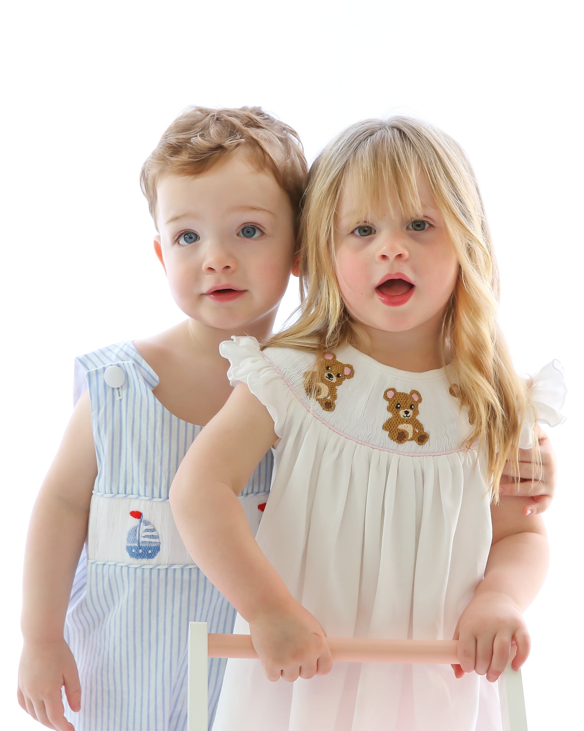 Smocked Pink Teddy Bear Short Set – Heirloom Baby Co