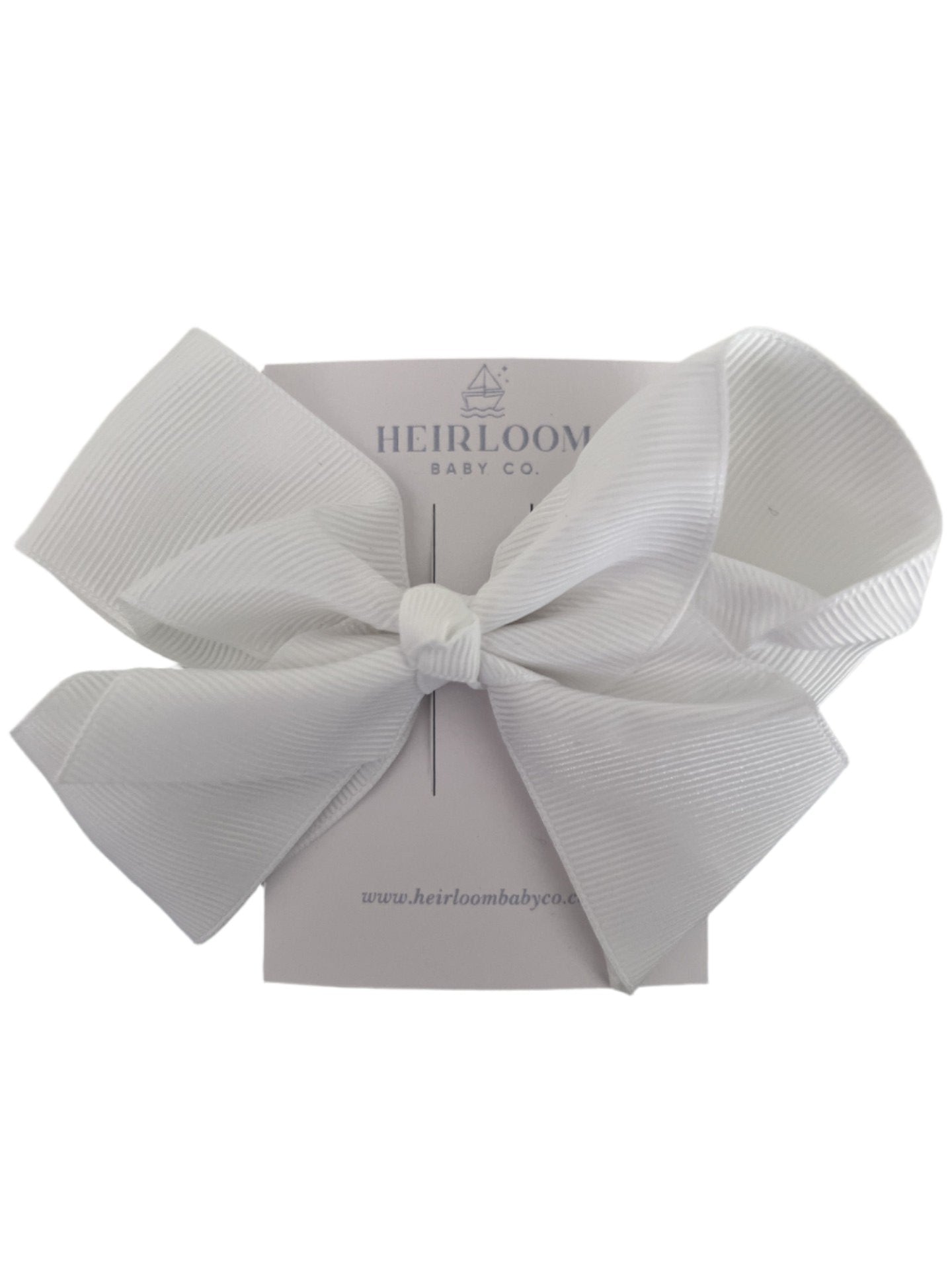 White Grosgrain Bow